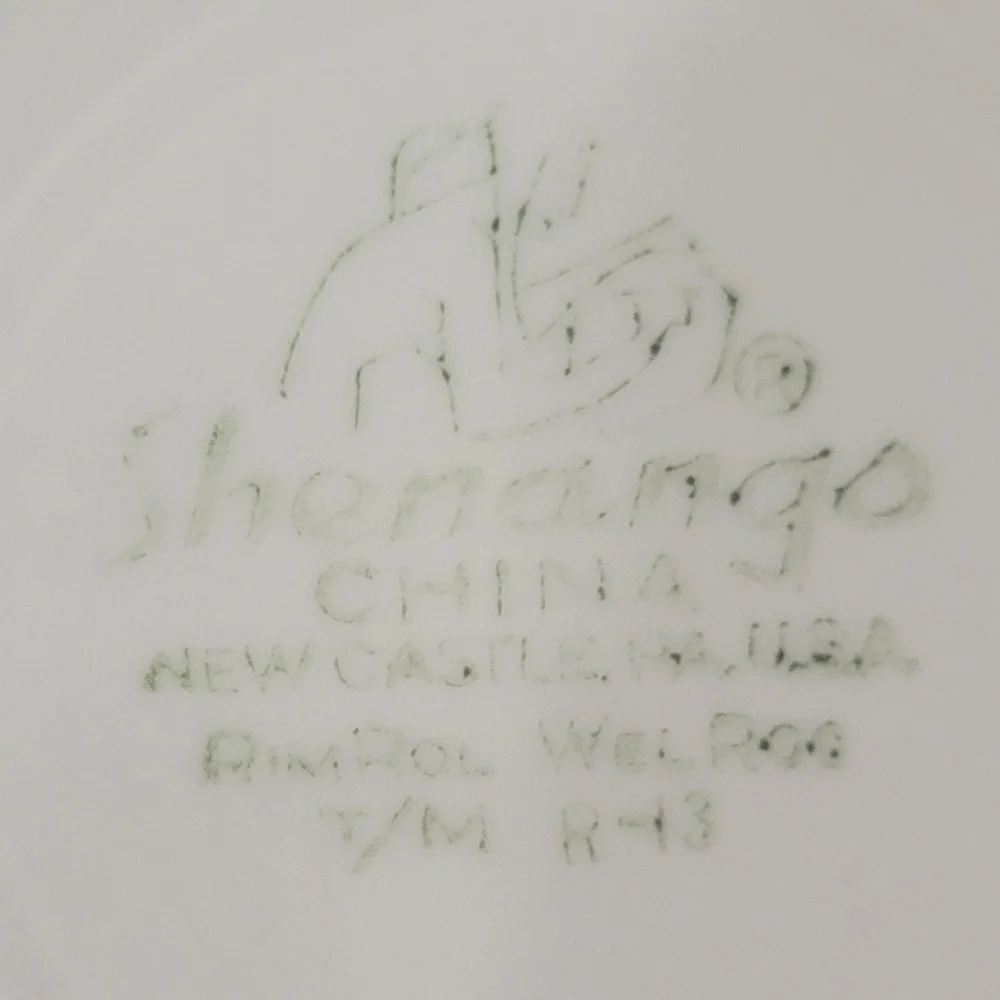 Shenango China Chardon Rose Saucers (5) ~ Vintage 1950s ~ Restaurant Ware ~ GUC